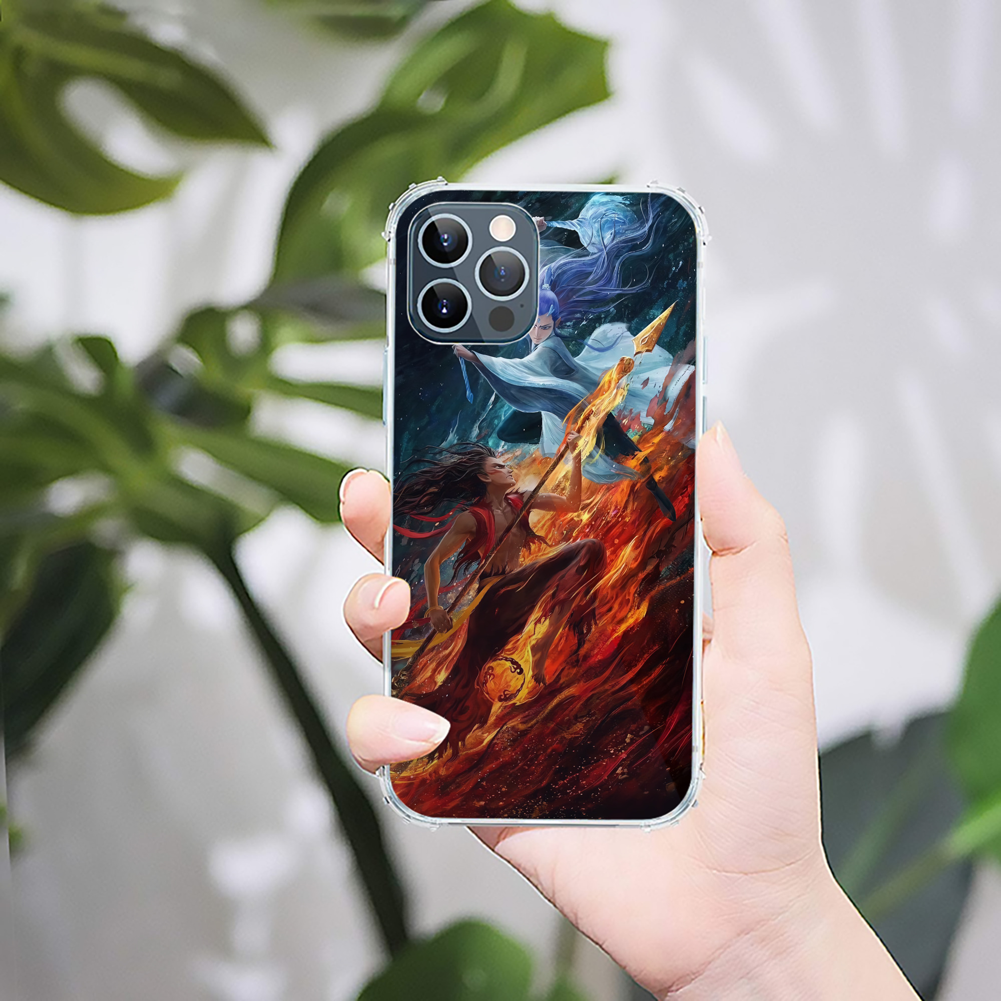 （画像用） Ne Zha 2 ナタ 魔童の大暴れ 【iPhone 12シリーズ対応】透明スマホケース（クリアソフトケース）
